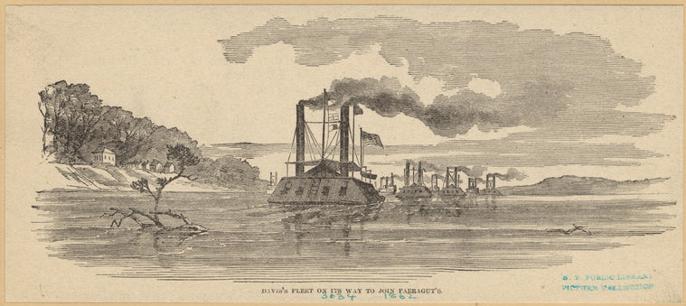 Davis's fleet on its way to join Farragut's