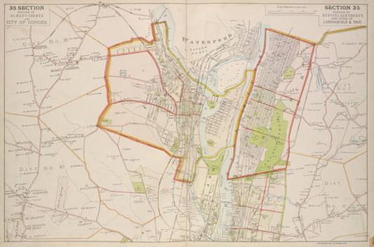 Portion of Albany County. and City of Cohoes. ; Portion of Rensselaer County. And Cities of Lansingburgh & Troy.