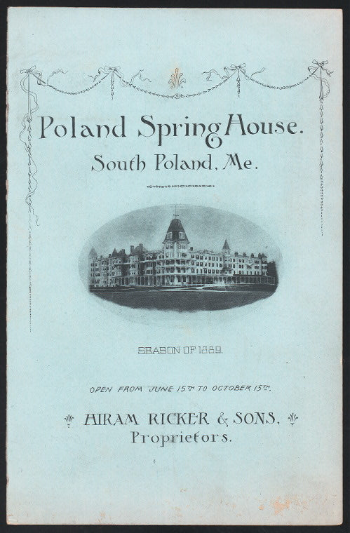 SUNDAY MENU [held by] POLAND SPRING HOTEL [at] "SOUTH POLAND, ME" (HOTEL)