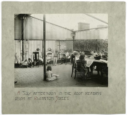 A July afternoon in the roof reading room at Rivington Street