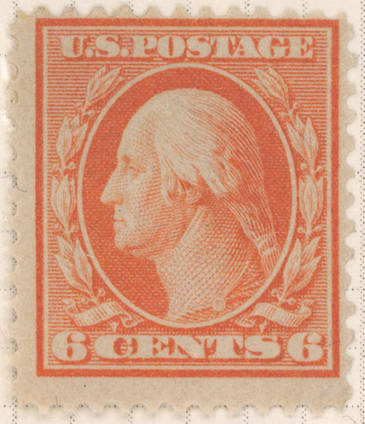 6c red orange Washington single