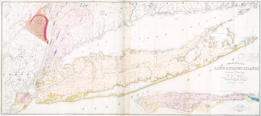Geological map of Long & Staten islands with the environs of New York