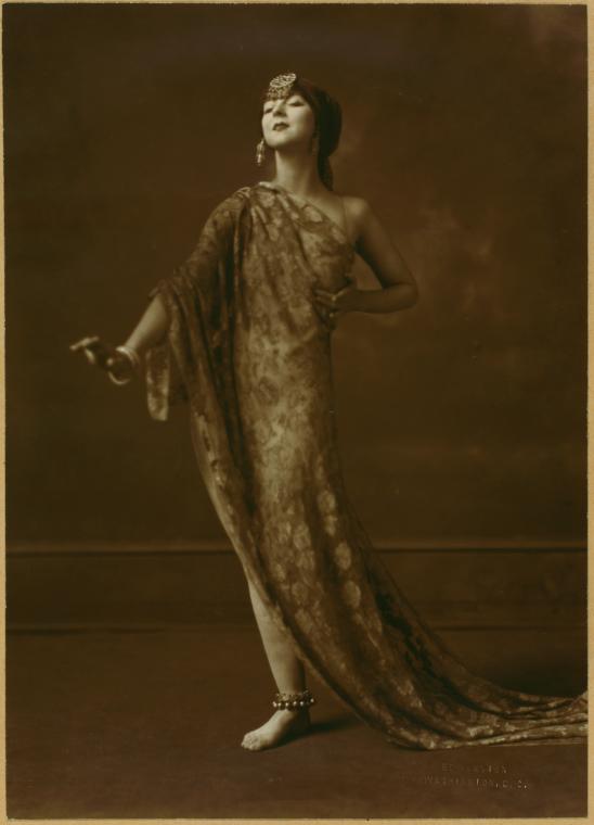 Ruth St Denis, in costume, no specific dance.