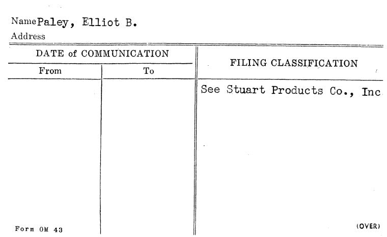 Paley, Elliot B.