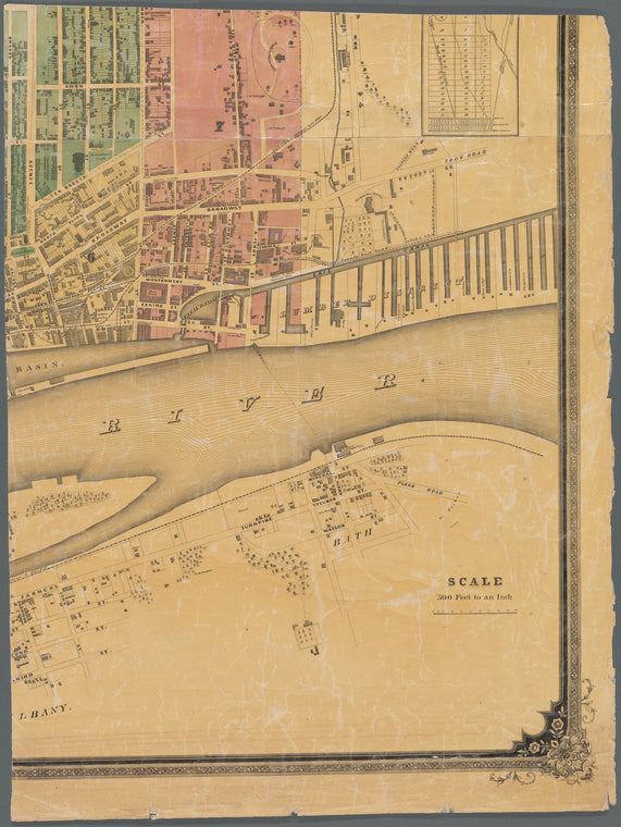 Map of the city of Albany: with villages of Greenbush, East Albany & Bath, N.Y.