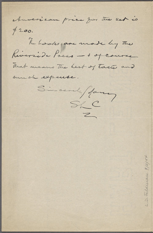 C[hatto] and W[indus], ALS to. Apr. 25, 1899.