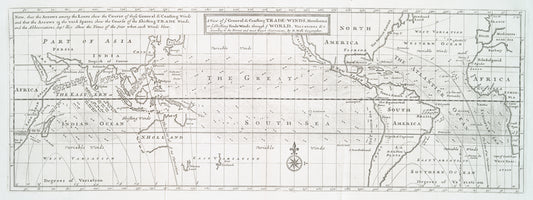 A view of ye general & coasting trade-winds, monsoons or ye shifting trade winds through ye world, variations &c. : according to the newest and most exact observations