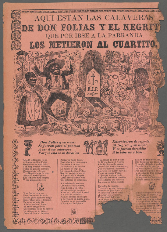 Aquí están las calaveras de Don Folias y el Negrito