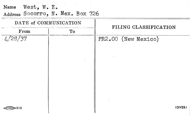 West, W.E.
