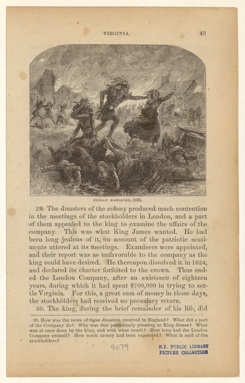 Indian massacre, 1622