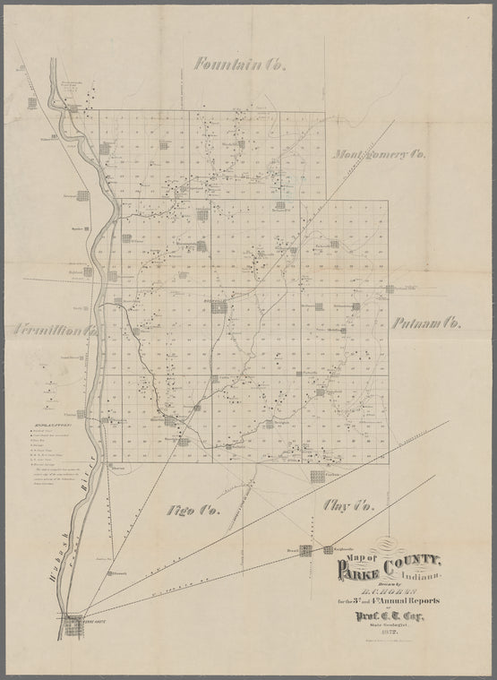 Map of Parke County, Indiana