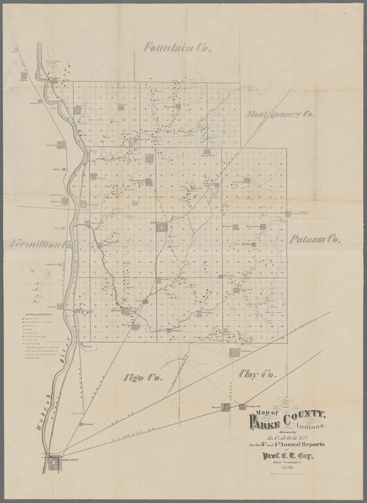 Map of Parke County, Indiana