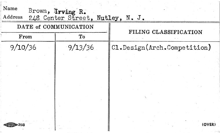 Brown, Irving R.