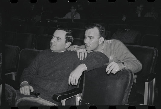 John Kander and Fred Ebb in rehearsal for the stage production Flora, the Red Menace