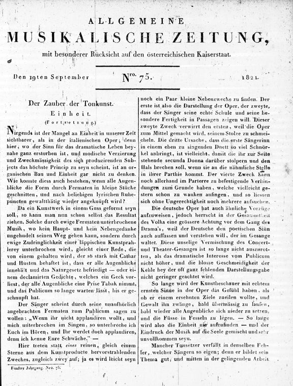Allgemeine Musikalische Zeitung