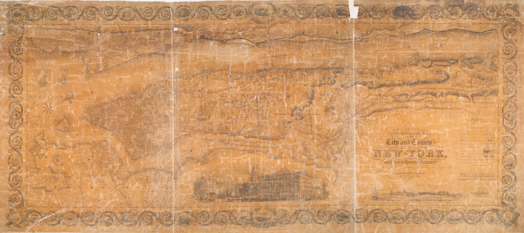 Topographical map of the city and county of New-York, and the adjacent country : with views in the border of the principal buildings, and interesting scenery of the island.