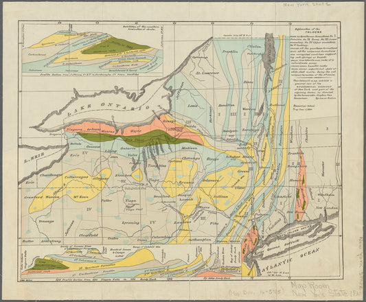 This colour'd map exhibits a general view of the economical geology of New York and part of the adjoining states: as directed by the Honourable Stephen Van Rensselaer