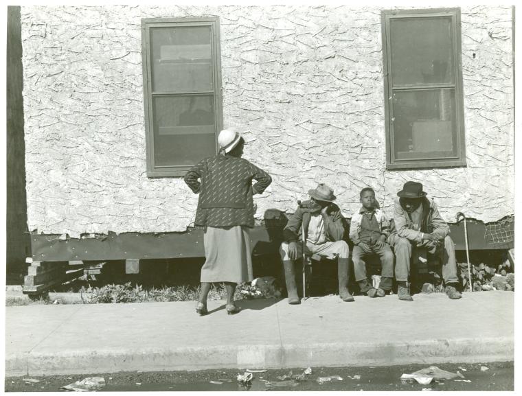 In front of city hall, Belle Glade, Florida, January 1939.