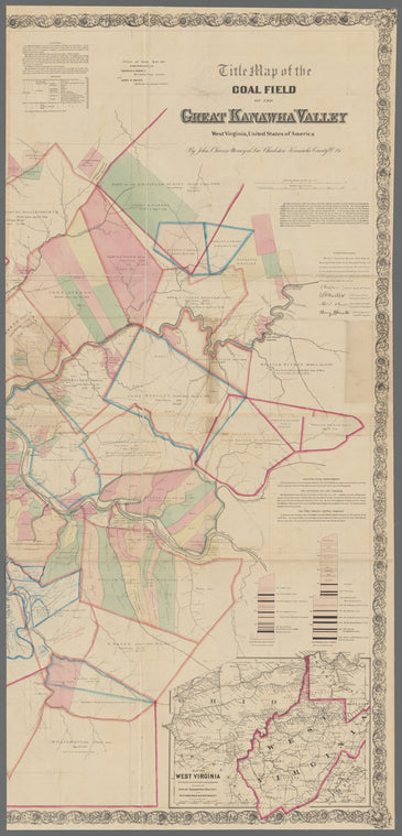Title map of the coal field of the Great Kanawha Valley, West Virginia, United States of America
