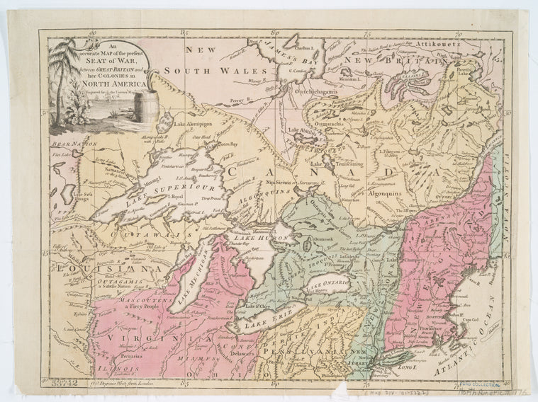 An Accurate map of the present seat of war between Great-Britain and her colonies in North America