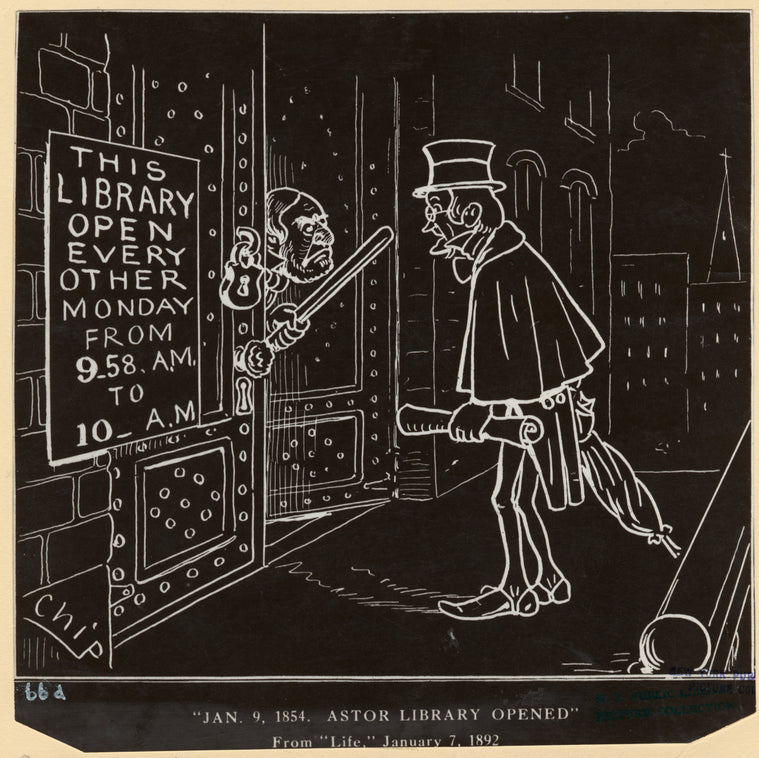 "Jan. 9, 1854, Astor Library opened"