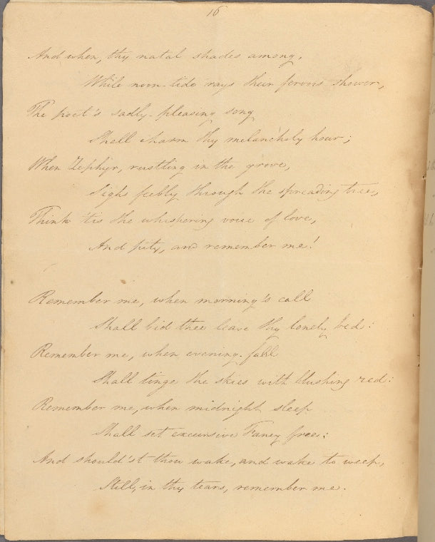 Fascicle of holograph poems signed, "Remember Me"