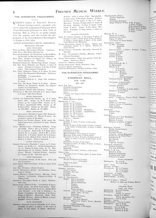 Freund's musical weekly