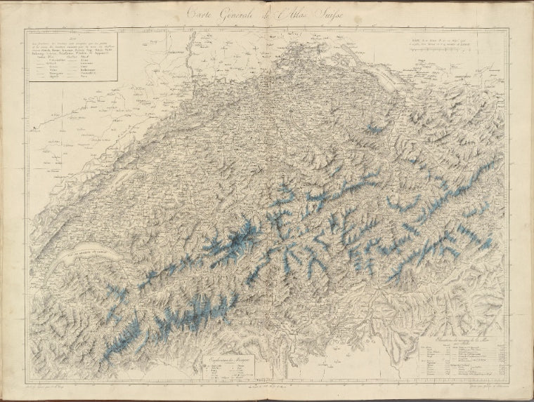 Carte générale de l'atlas Suisse.