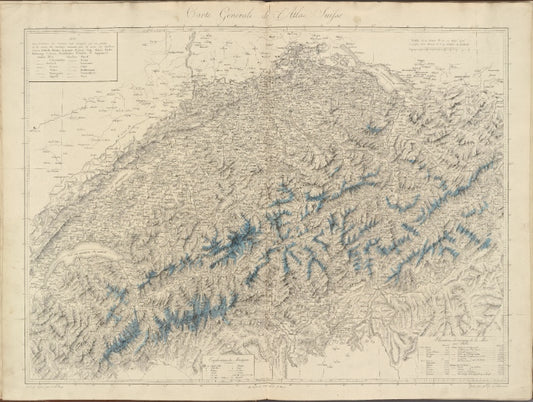 Carte générale de l'atlas Suisse.