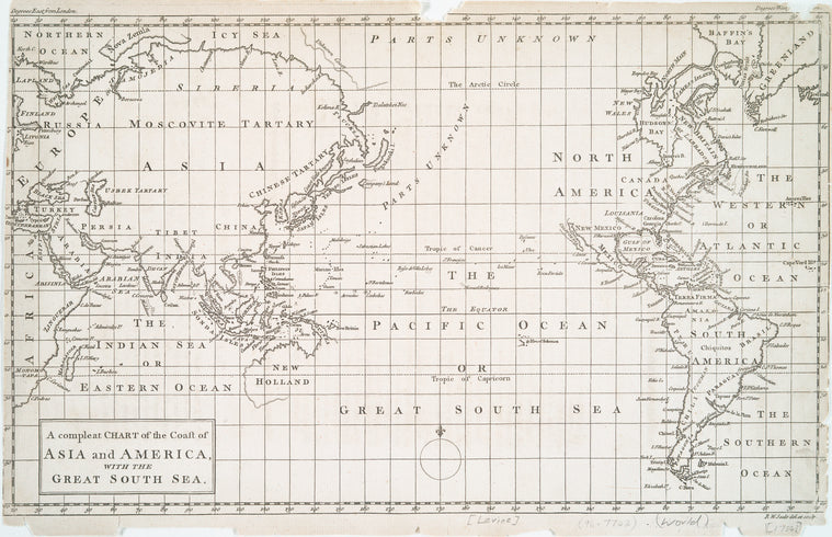 A compleat chart of the coast of Asia and America with the great South Sea