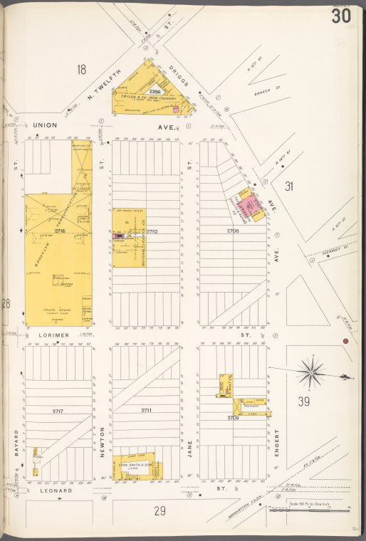 Brooklyn V. 4, Plate No. 30 [Map bounded by Driggs Ave., Engert Ave., Leonard St., Bayard St., Union Ave., N. 12th St.]