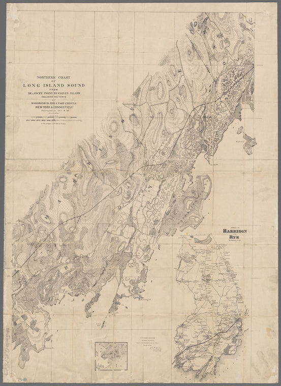 Northern coast of Long Island Sound from Delancey Point to Calves Island: including the towns of Mamaroneck, Rye & Port Chester, New York & Connecticut