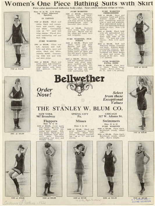 Women's one-piece bathing suits with skirt