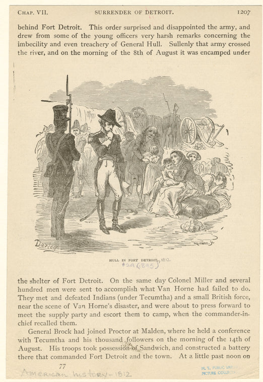 Hull in Fort Detroit, 1812