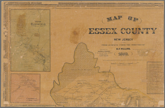 Map of Essex County, New Jersey