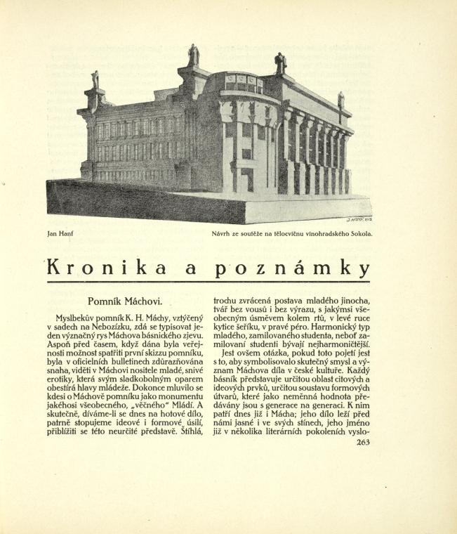 Kronika a poznámky.