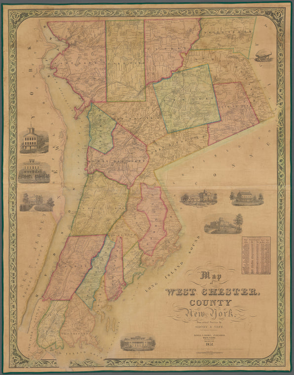 Map of West Chester County, New York
