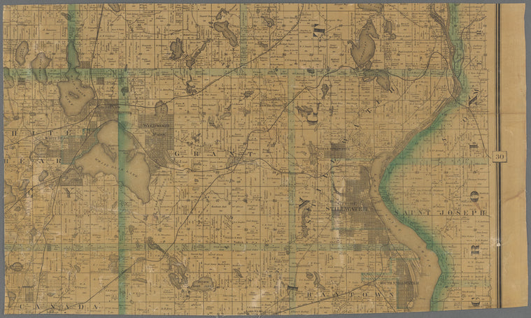 Map of Ramsey and Washington counties : with adjacent portions of Anoka, Dakota & Hennepin counties, Minnesota, and parts of St. Croix & Pierce counties, Wisconsin