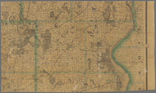 Map of Ramsey and Washington counties : with adjacent portions of Anoka, Dakota & Hennepin counties, Minnesota, and parts of St. Croix & Pierce counties, Wisconsin