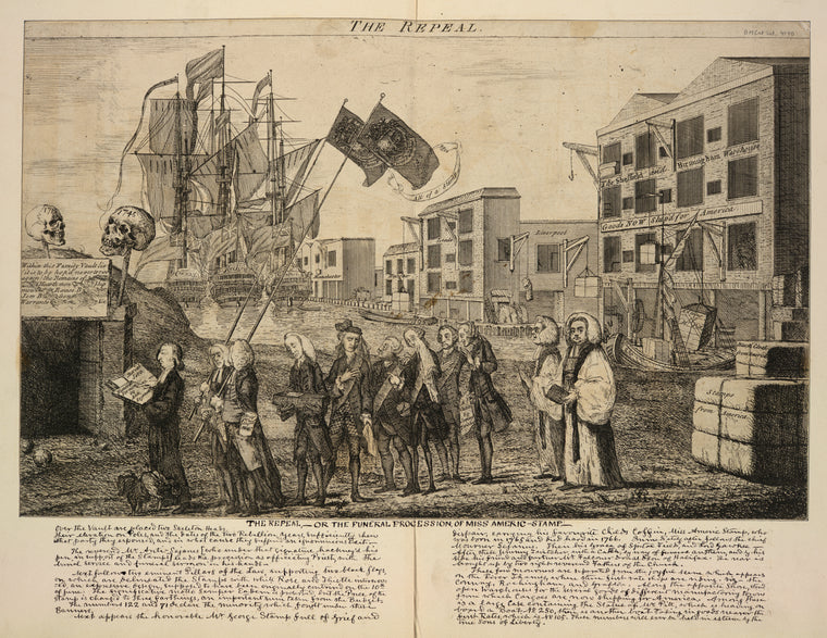The repeal, or the funeral procession of Miss Americ-Stamp