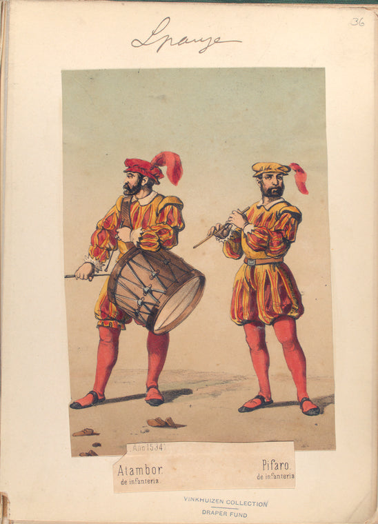 Atambor de infanteria; Pifaro de infanterio (Año 1534)