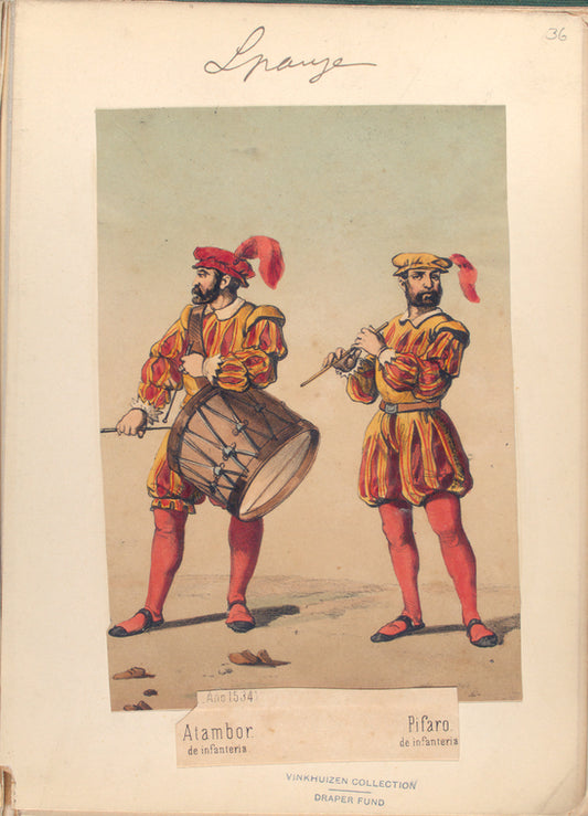 Atambor de infanteria; Pifaro de infanterio (Año 1534)