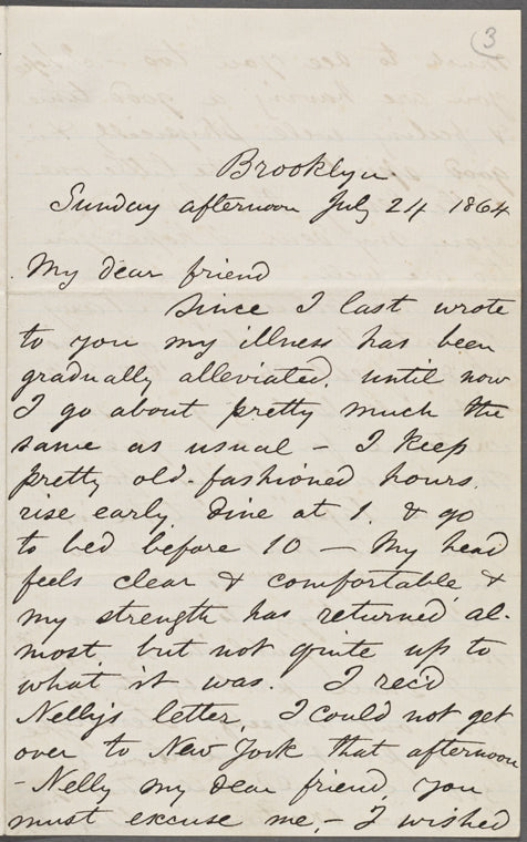 O'Connor, William D., ALS to. Jul. 24, 1864.