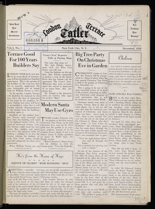 London Terrace tatler
