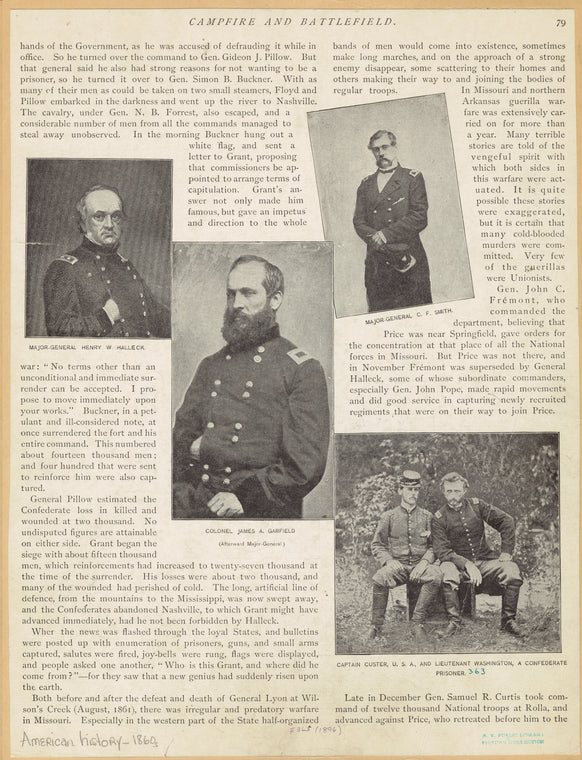 Portraits of Union military personnel and a Confederate prisoner