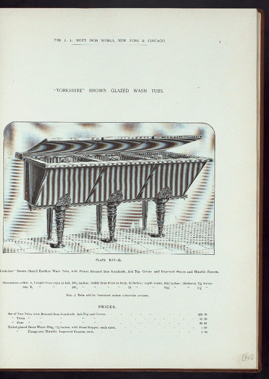 'Yorkshire' brown glazed wash tubs. Plate 931-G.