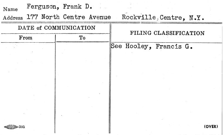 Ferguson, Frank D.
