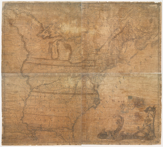 A new and correct map of the United States of North America layd down from the latest observations and best authorities agreeable to the peace of 1783