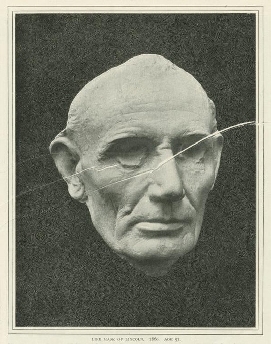 Lilfe Mask of Lincoln, 1860.  Age 51