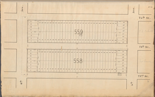 Central Park Planning Map No. 24: Bounded by 75th Street, 5th Avenue, 73rd Street and 6th Avenue